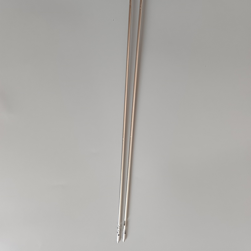Round Tip Liposuction Stainless Steel Needle Grooved Drilled Electroplated Electropolished