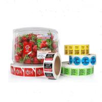 Autocollant fait sur commande d'étiquette de nourriture d'impression pour l'autocollant imperméable de fruit de supermarché