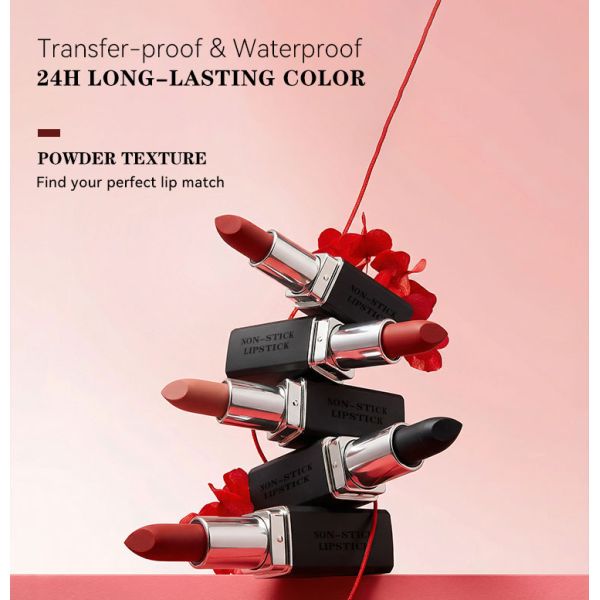 Private Label 24H Long Lasting Water Proof Lipstick Non Stick Cup Custom Matte Lipstick Wholesale OEM ODM