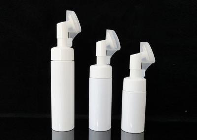 Empty Shampoo Package 100ml Foaming Bottle White Face Wash With Silicone Brush