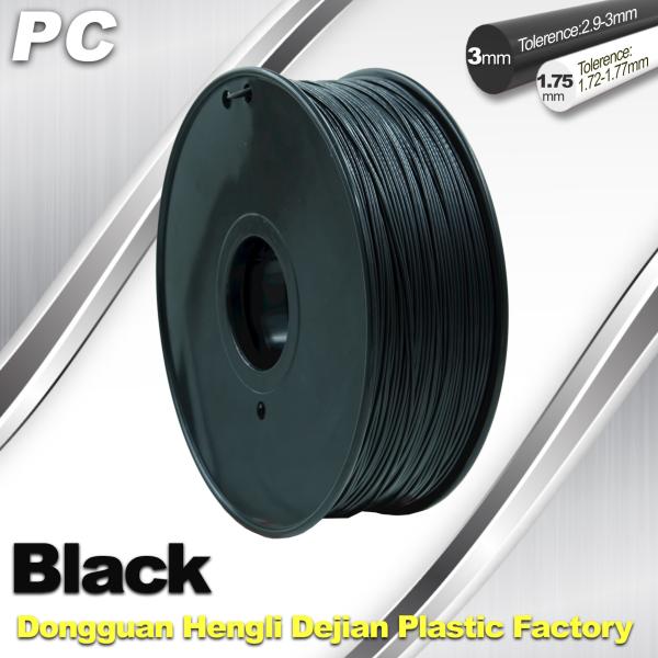 High Transparent 1.75mm / 3.0mm 3D Printer Filament , PC Filament temperature