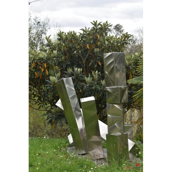 Artistic Installation Large Outdoor Abstract Stainless Steel Sculpture for Home Decor