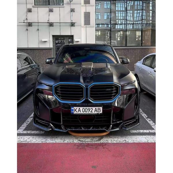 XM Bmw Wide Body Kit Carbon Fiber Front Lip Spoiler Black Bmw Side Skirt Wheel Arch