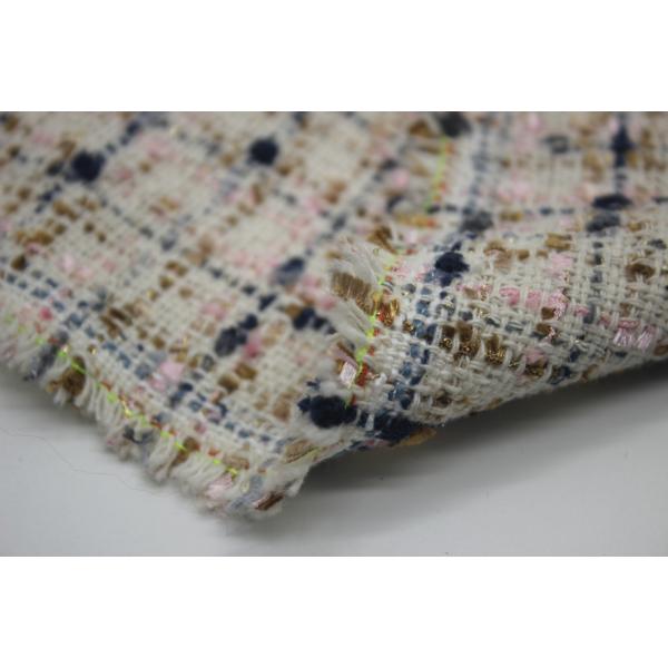 2024 New Factory Wholesale Spot Color Multi-coat  Tweed Woolen Polyester Fashion Decorative Fabric for Bag Women's Coat Clothing