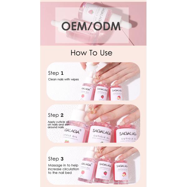 Huile pour cuticules sans toxines 5/10/15/20ml Mini format Marque privée Parfum de fleur Certifié MSDS CE CPNP Soin essentiel des ongles