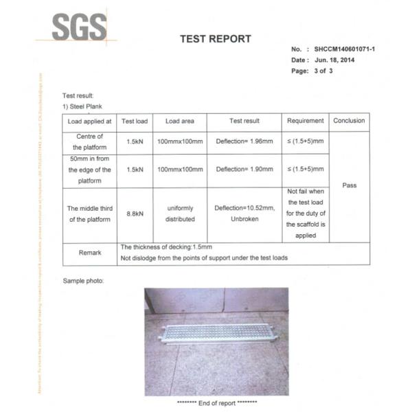 Hot galvanised steel scaffold planks / scafolding planks for Ringlock scaffolding