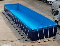 Piscina portátil do PVC de SCT acima do quadro à terra 12*3*1.32m do metal