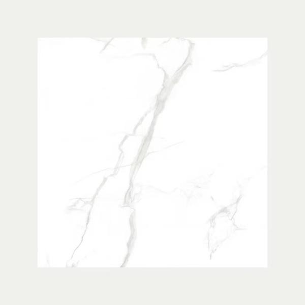 600x600mm Ivory Glossy Natural Stone Effect Porcelain Tile