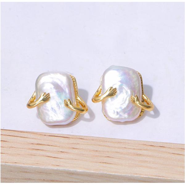 Unique Crosses Pendant Necklace For Women Natural Freshwater Pearl Beads Natural Pearl Necklace Jewelry Set