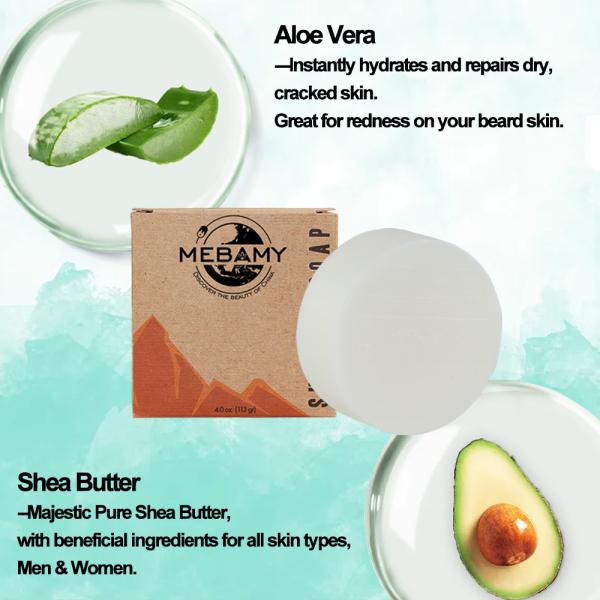 Кожа заботы тела чистой органической стороны мыла ISO22716 очищая забеливая брея мыло