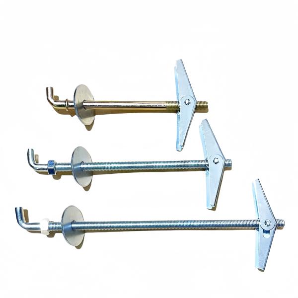 Zinc Plated Steel Butterfly Anchor Bolt Fire-Rated 12mm Diameter DIN Standard for Safe Installations Inch and Metric System