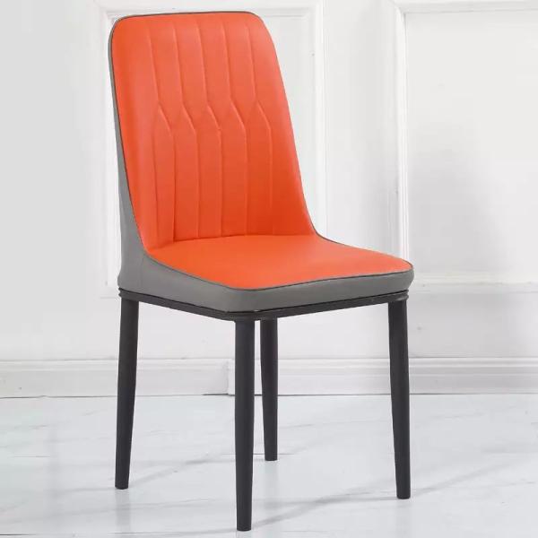 ISO9001 Industrial Style Dining Chairs High Back Leather Dining Chair Anti Wear