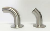 Sanitary Stainless Steel 90 Degree Elbow , Butt Weld Stainless Steel Ferrule Clamp