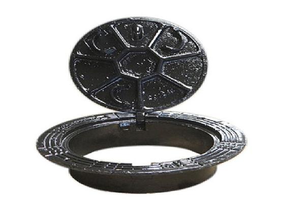 Round Ductile Cast Iron Manhole Cover Heavy Duty Black Painted Finished