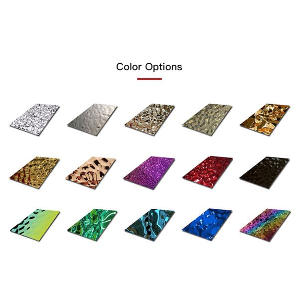 Rose Gold Water Ripple Stainless Steel Sheet