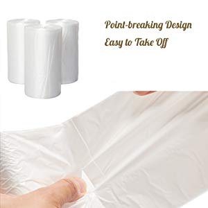 Gallon Trash Bags Small Garbage Bags Waste Basket Bin Liners Bags for Bathroom, Kitchen, Office, Home Bedroom,Car-Clear