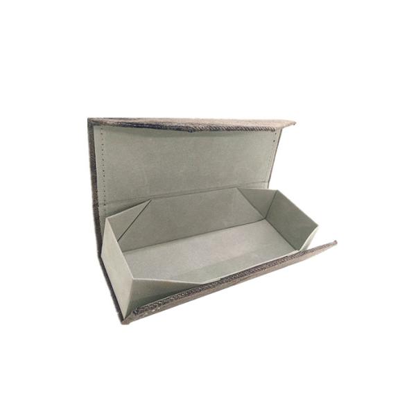 Grey Denim Folding Eyeglass Case For Optical Reading Glasses Durable And Special