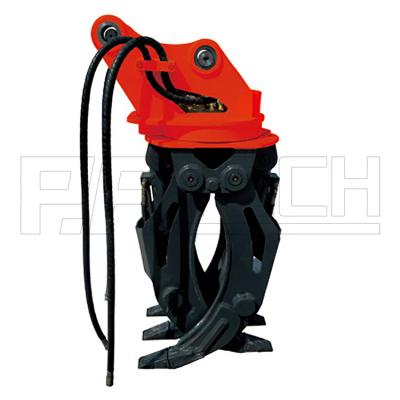 Excavator Rotating Log Grapple with high frequency treatment and longer service life