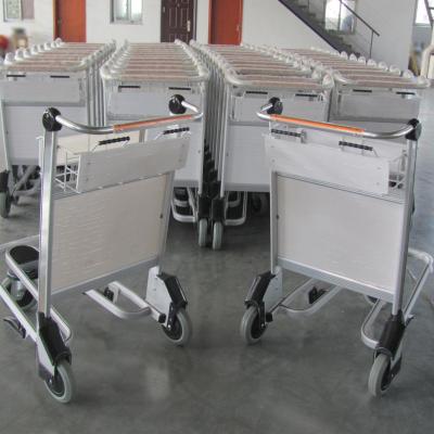 High Strength Aluminium Alloy Airport Baggage Cart , Airport Push Cart