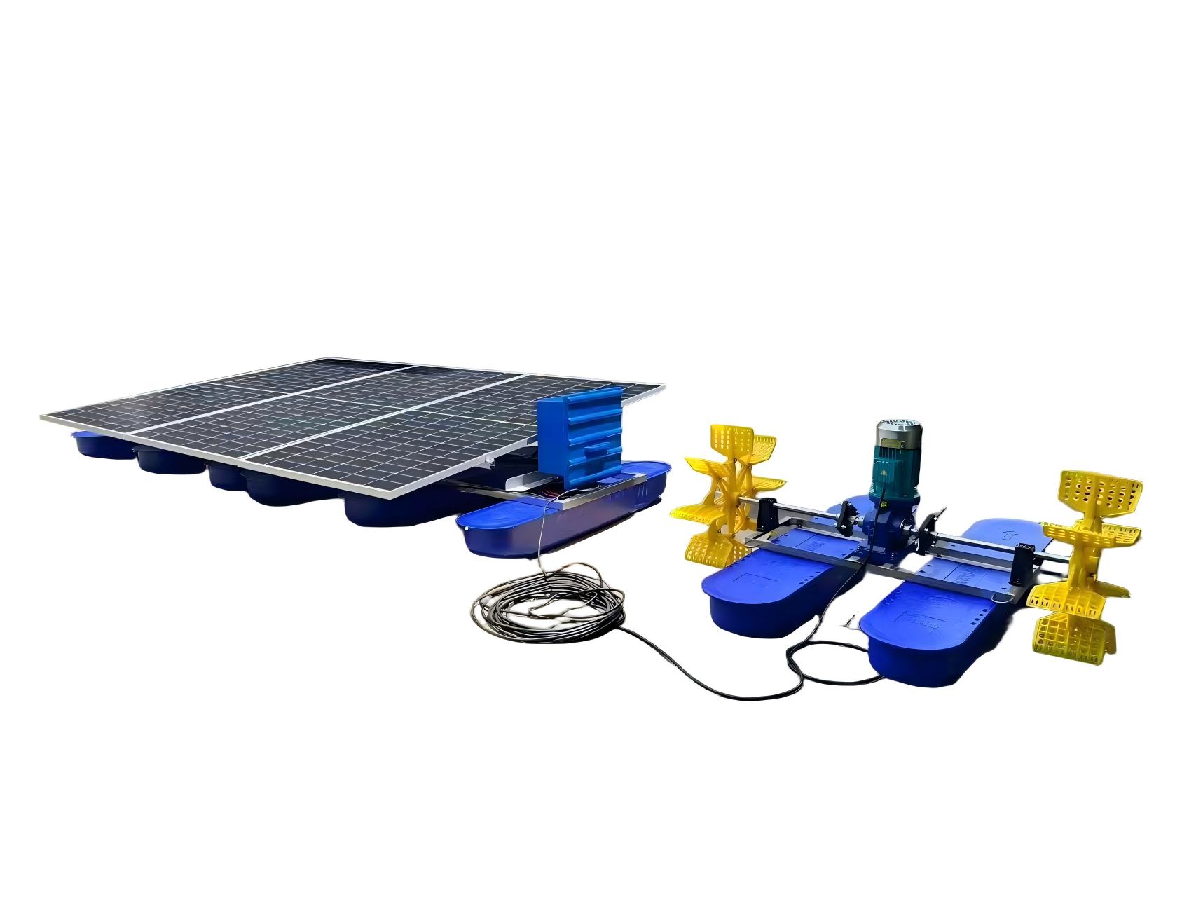 Aquaculture Solar Powered Paddle Wheel Aerator for Fish Pond Increasing Oxygen