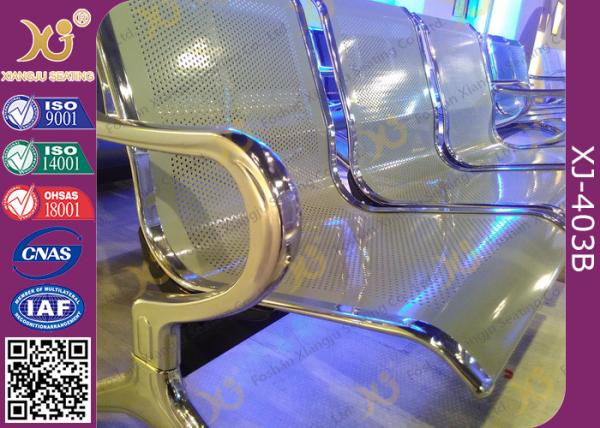 Hospital Iron Structure Full Welding 3 Seater Waiting Chair With Cushion