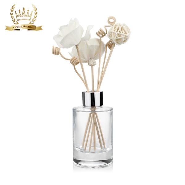 105ml Round Diffuser Bottles Empty clear Glass With Rattan Sticks