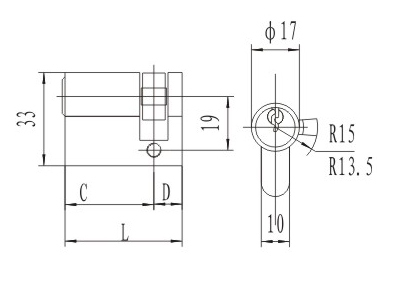 Modern Brass Lock Cylinder Brass Euro Cylinder PB CP AB Finish