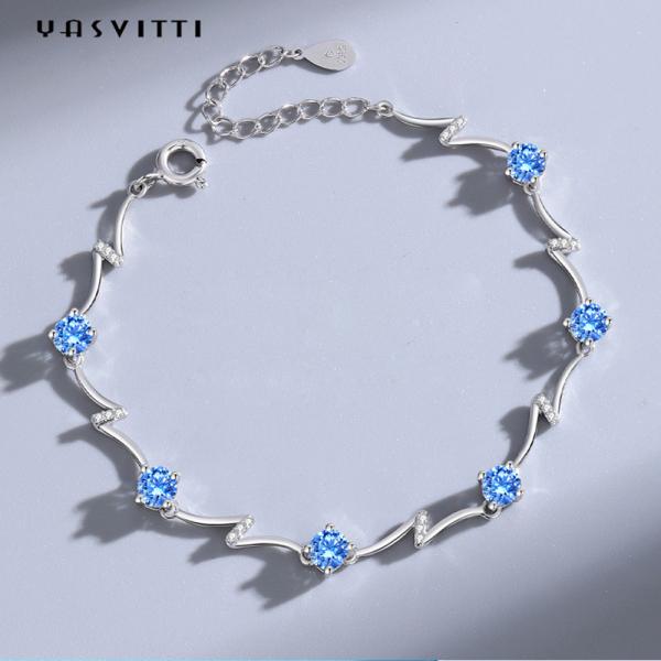 SGS ajustable de la pulsera del brazalete de 0.14oz los 0.2m Sterling Silver Jewelry Bracelets Fiancée