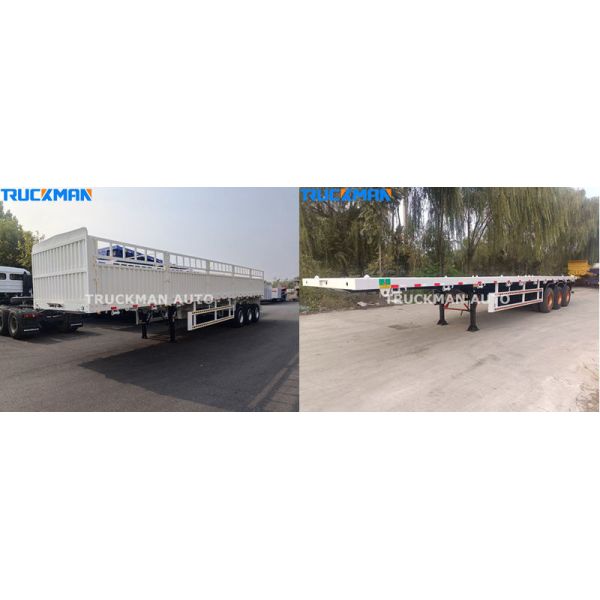 Factory Price 4 Axle 60 Tons Side Wall Trailer For Bulk Cargo