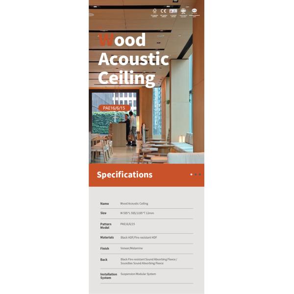 Система подвесных потолков с перфорацией Акустическая звукоизоляция 600x600 мм