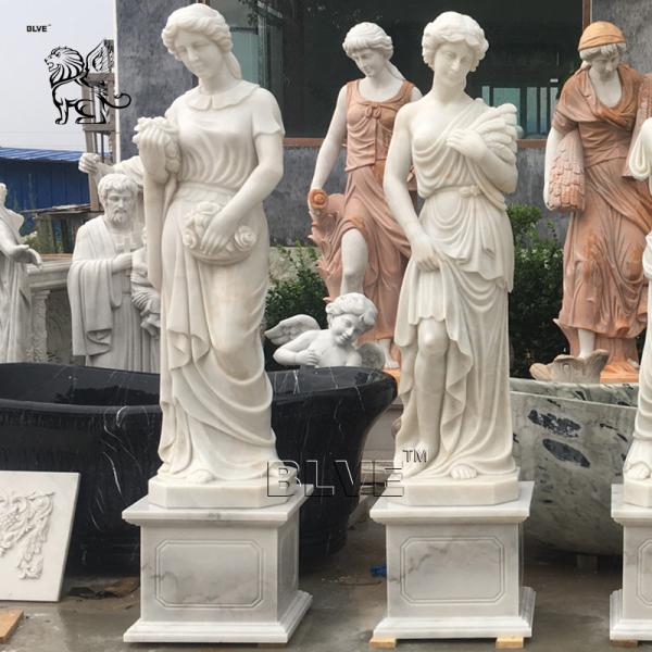 Four Seasons Marble Statues Life Size Greek Goddess Stone Garden Sculpture