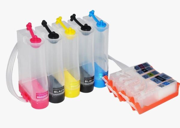 5 Colors Continuous Ink Supply System , Canon 451 Ink Cartridges 16ml / 25ml Volume