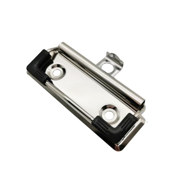 Rectangular Clipboard Clips Metal Notepad Clips 70*30mm With Corner Guards And Ear Hangers