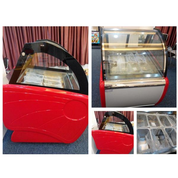 8pans Ice Cream showcase Gelato/popsicle Display Freezer