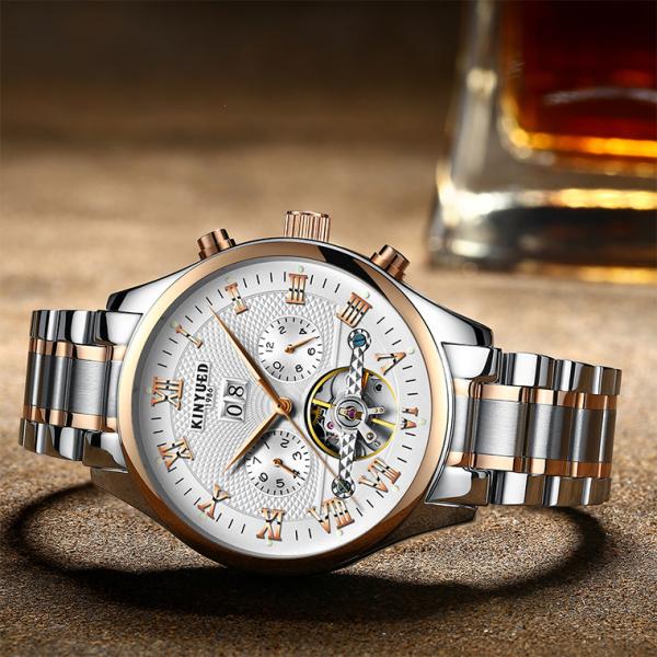 Wholesales China men steel automatic skeleton mechanical watch automatic watch luxury