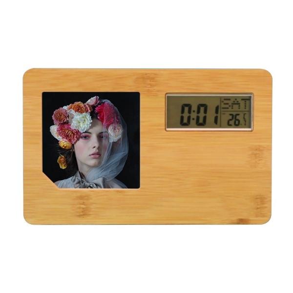 Cadre photo de l'horloge numérique en bois pour l'impression par sublimation