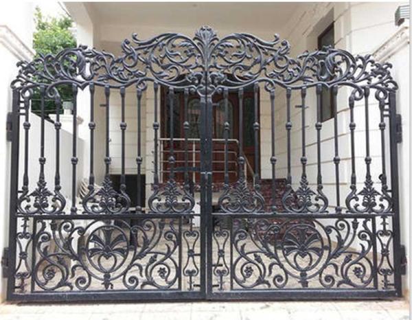 Wrought Iron Cast Iron Decor Security Entrance Cast Iron Garden Gate Tree Shaped For Home Ornaments
