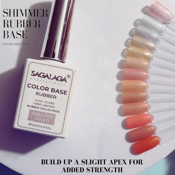 Gel à base de caoutchouc pour les ongles Pure Clear Nude Gel Nail Polish Elastique Rubber Base Coat Soak Off Gel Nail Polish