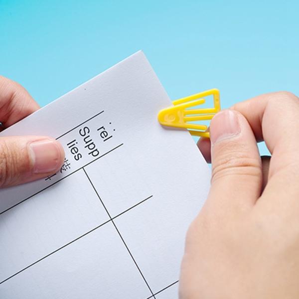 A Shape Small Plastic Paper Clips , 1.3 Inches Clear Plastic Paper Clips