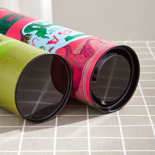 Custom Label Size Cardboard Cylinder Gift Boxes Paper Tube Packaging For Wine