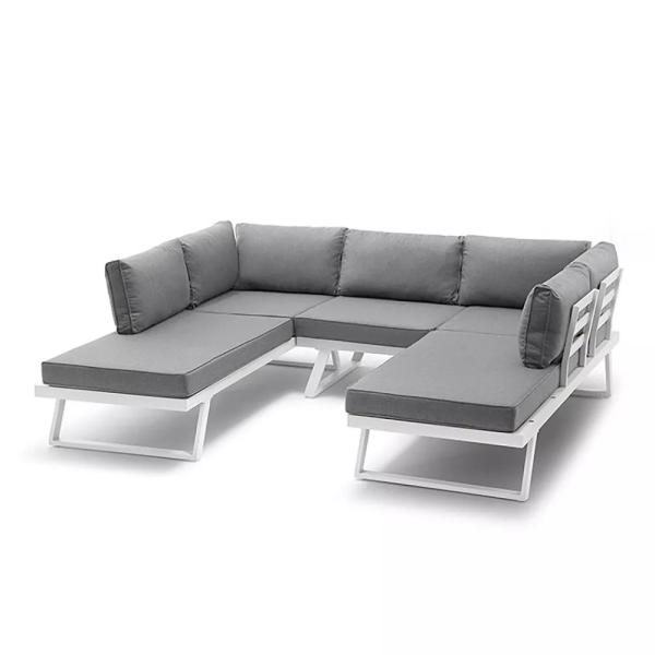 Modern Aluminum Frame Patio Furniture Sun Lounger for Garden Sofa Sectional Lounge Set