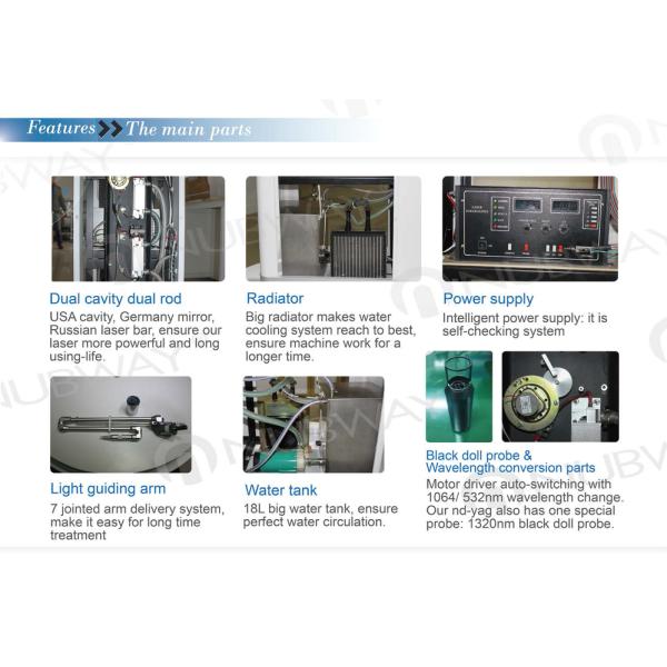 Professional 1064nm 532nm q switched nd yag laser/Laser tattoo removal machine