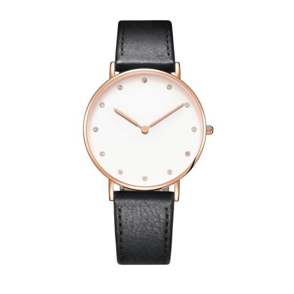 Quartz 316L Stainless Steel Minimalist Watch Rose Gold Plating
