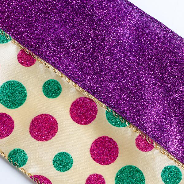 Muestra de 2024 Doble capa de cinta grande de barro Decoraciones navideñas Arcos con borde de alambre