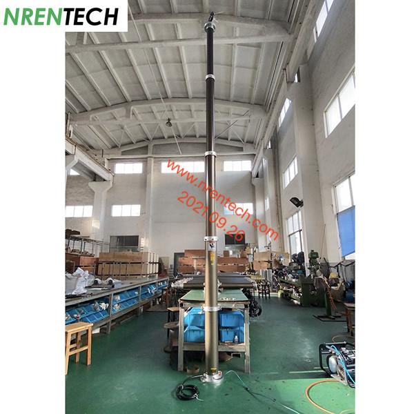 4.5m CCTV pneumatic telescoping mast for mobile surveillance-inside CCTV wires