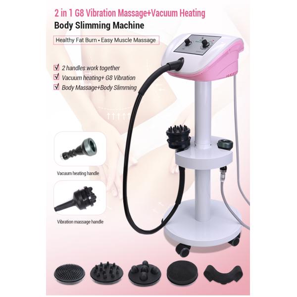 2024 2 in 1 pink G8 Vibration Body Massage Vacuum Heating Slimming Machine with Stand
