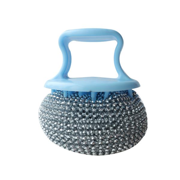 Commercial Kitchen Cleaning Scourer Restaurants Stainless Steel Scrubber With Handle