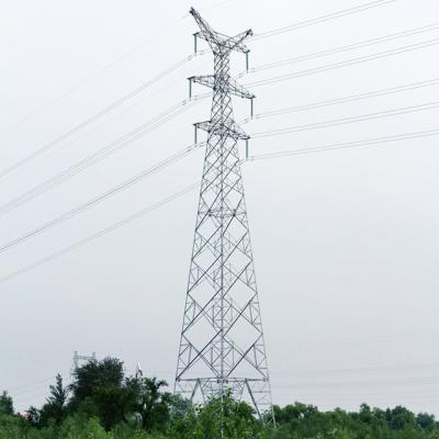 Torre galvanizada da transmissão da estrutura do aço Q355 Q255 do mergulho quente