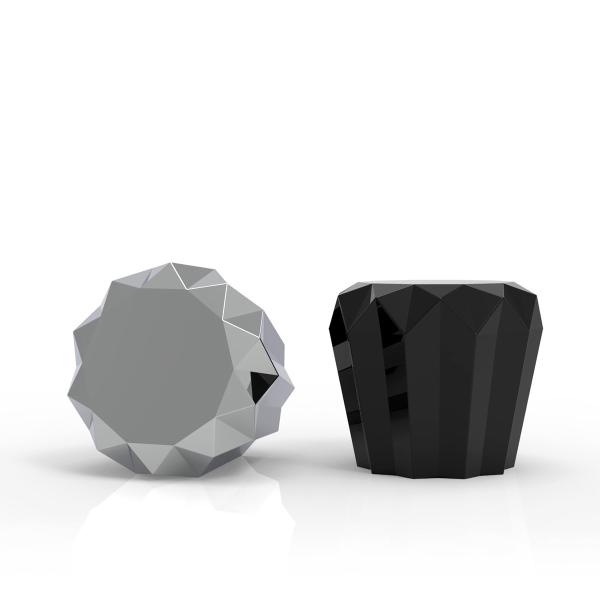 Irregular Custom Cylinder Shaped Perfume Bottle Cover Zamak Alloy Material