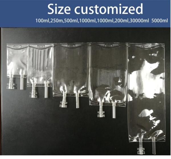 Medical Infusion Bags Disposable PVC 100ml 250ml 1000ml 2000ml Dehp Free IV Bags IV Fluid Solution Bags